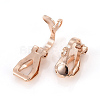 Brass Clip-on Earring Findings KK-F777-02LG-2