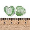 Handmade Silver Foil Lampwork Glass Beads LAMP-Q005-06F-2