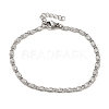 304 Stainless Steel Lumachina Chain Bracelets BJEW-C079-01A-P-1