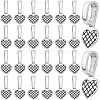 100Pcs Tibetan Style Alloy Heart Glue-on Flat Pad Pendant Bails FIND-SP0001-85-1