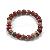 Natural Red Jasper Bead Stretch Bracelets X-BJEW-K212-B-012-3