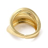 Rack Plating Brass Twist Open Cuff Rings RJEW-E290-04G-3