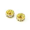 Brass Rhinestone Spacer Beads RB-YW0001-04A-01G-2