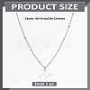 1Pc Brass Chain & 304 Stainless Steel Letter Pendant Necklaces NJEW-LP0001-35N-P-2