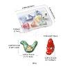 7Pcs 7 Colors Handmade Printed Porcelain Beads PORC-FS0001-39-4