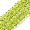 Transparent Baking Paint Glass Beads Strands DGLA-A034-T6mm-D05-1