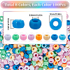800Pcs 8 Colors Opaque Plastic Beads KY-SC0001-87-2