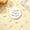 10Pcs 2 Styles Natural Keshi Pearl Cross Pendants PALLOY-YW032-2