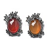 Natural Carnelian(Dyed & Heated) Pendants G-H083-01AS-07-1