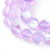 Synthetic Moonstone Beads Strands G-R375-6mm-A02-1