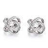 Rhodium Plated 925 Sterling Silver Micro Pave Cubic Zirconia Charms STER-T004-63P-2