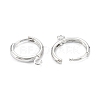 Rack Plating Brass Huggie Hoop Earrings Finding LS-KK-D063-05P-2