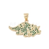 Brass Micro Pave Cubic Zirconia Pendants KK-E111-45D-G-1