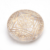 Golden Plated Acrylic Beads X-PACR-S219-07-2