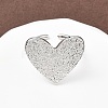 Heart Brass Cuff Rings for Women RJEW-A069-09P-3