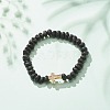 Natural Lava Rock Beaded Stretch Bracelet BJEW-JB08294-02-2