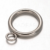 Ring 304 Stainless Steel Pendants STAS-F075-P17B-2