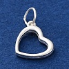 925 Sterling Silver Heart Charms STER-G045-01S-03-2