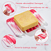 AHADERMAKER 4Pcs 4 Colors Marble Pattern Silicone Soap Dishes AJEW-GA0005-74-3