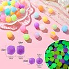 Luminous 56pcs 28 Color Round Food Grade Silicone Beads SIL-CJ0001-31-2