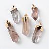 Natural Quartz Crystal Pointed Pendants G-M006-M02-1