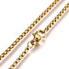 304 Stainless Steel Box Chain Necklaces NJEW-O110-05A-G-2