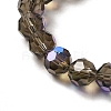 Electroplate Transparent Glass Beads Strands EGLA-A035-T8mm-L16-3