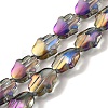 Transparent Electroplate Glass Beads Strands EGLA-F159-HR03-1