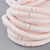 Flat Round Handmade Polymer Clay Beads LS-CLAY-R067-8.0mm-16-4