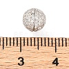 925 Sterling Silver Micro Pave Clear Cubic Zirconia Screw Clasps STER-U005-04P-3