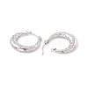 304 Stainless Steel Croissant Chunky Hoop Earrings for Women EJEW-I267-03P-2