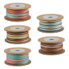 5 Rolls 5 Colors Segment Dyed Macrame Cotton Cord OCOR-TA0004-05B-2