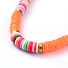Handmade Polymer Clay Heishi Bead Stretch Bracelets BJEW-JB05076-02-4