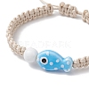 3Pcs Adjustable Handmade Porcelain Beads Braided Bead Bracelets for Children BJEW-JB11969-4
