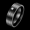 Valentine's Day Gifts Titanium Steel Cubic Zirconia Couple Rings For Men RJEW-BB16446-9-2