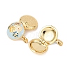 Brass Enamel Locket Pendants X-KK-G543-01G-02-2