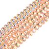 Electroplate Transparent Glass Beads Strands EGLA-N057-01A-05-1