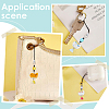 6Pcs 6 Style Alloy Enamel Pendant Decorations HJEW-WR00045-5