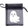 Halloween Organza Ghost Printed Gift Bags with Drawstring PW-WG768D7-05-1