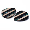 Stripe Resin & Walnut Wood Pendants X-RESI-N025-015A-D01-3