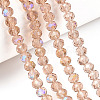 Electroplate Glass Beads Strands EGLA-A034-T6mm-L22-4