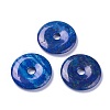 Donut/Pi Disc Natural Lapis Lazuli Pendants X-G-F270-08-1
