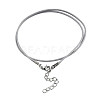 Waxed Cotton Cord Necklace Making MAK-S034-015-3