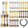30Pcs 5 Colors Alloy Cord Ends PALLOY-GA00020-1