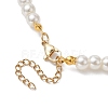 White Glass Pearl Beaded Necklaces NJEW-JN04652-04-5