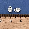 Brass Micro Pave Clear Cubic Zirconia Charms KK-G557-48S-3