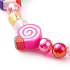 Stretch Kids Bracelets BJEW-JB06326-01-4