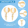 Unicraftale DIY Dagger Charm Cuff Ring Making Kit DIY-UN0003-66-5