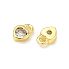 Brass Micro Pave Clear Cubic Zirconia Charms KK-G557-48G-2