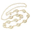 Summer Iron Conch Link Chain Waist Belly Chains for Women AJEW-G067-01G-2